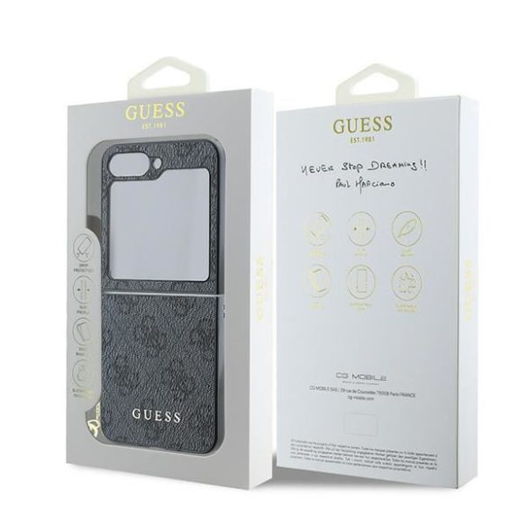 Guess GUHCZF6GF4GGR 4G Charm tok Samsung Galaxy Z Flip6 F741 - fekete