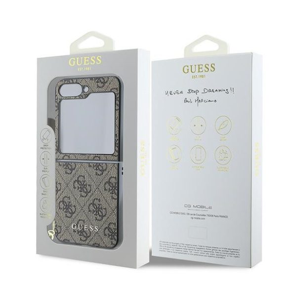 Guess GUHCZF6GF4GBR 4G Charm tok Samsung Galaxy Z Flip6 F741 - barna