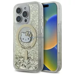   Hello Kitty HKHMP16XLGDIH Liquid Glitter Fever MagSafe-kompatibilis keménytok iPhone 16 Pro - fehér