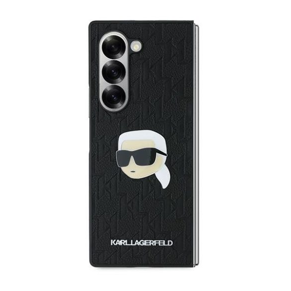 Karl Lagerfeld KLHCZFD6PGKSKIHK Saffiano Monogram Head Pin tok Samsung Galaxy Z Fold6 F956 - fekete