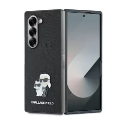   Karl Lagerfeld KLHCZFD6SAPKCNPK Saffiano Metal Pin tok Samsung Galaxy Z Fold6 F956 - fekete