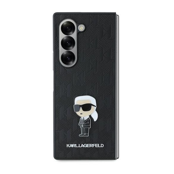 Karl Lagerfeld KLHCZFD6SAPKINPKK Saffiano Ikonik Pin tok Samsung Galaxy Z Fold6 F956 - fekete