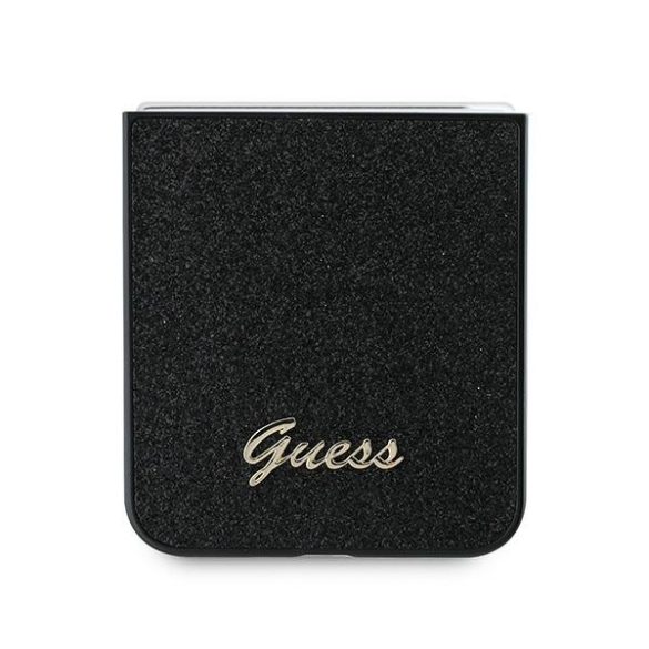 Guess GUHCZF6HGGSHK 4G Glitter Script tok Samsung Galaxy Z Flip6 F741 - fekete