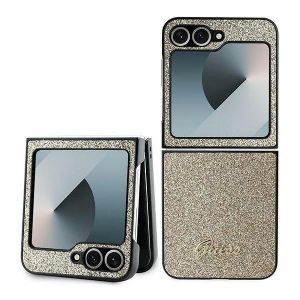 Guess GUHCZF6HGGSHD 4G Glitter Script tok Samsung Galaxy Z Flip6 F741 - arany színű