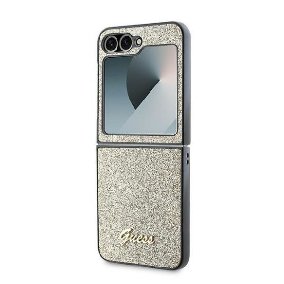 Guess GUHCZF6HGGSHD 4G Glitter Script tok Samsung Galaxy Z Flip6 F741 - arany színű