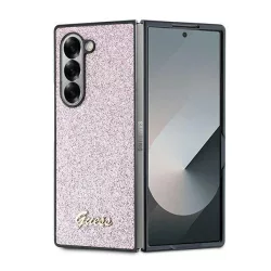   Guess GUHCZFD6HGGSHP 4G Glitter Script keménytok Samsung Galaxy Z Fold6 F956 - rózsaszín