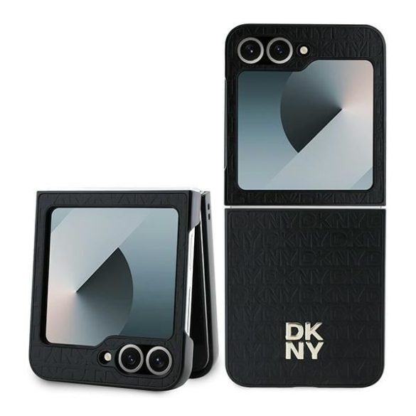 DKNY DKHCZF6PSHRPSK Repeat Pattern Stack Logo tok Samsung Galaxy Z Flip6 F741 - fekete