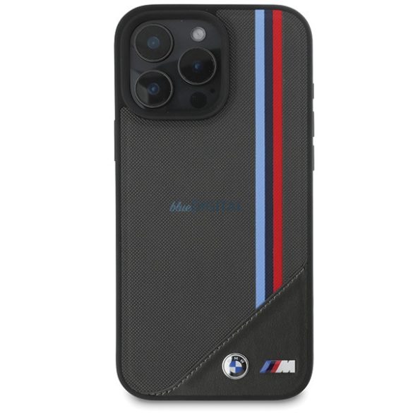 BMW BMHMP16S23PUTRK M Meshed Tricolor Stripes MagSafe tok iPhone 16 - fekete