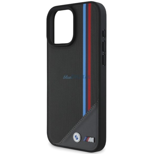 BMW BMHMP16S23PUTRK M Meshed Tricolor Stripes MagSafe tok iPhone 16 - fekete