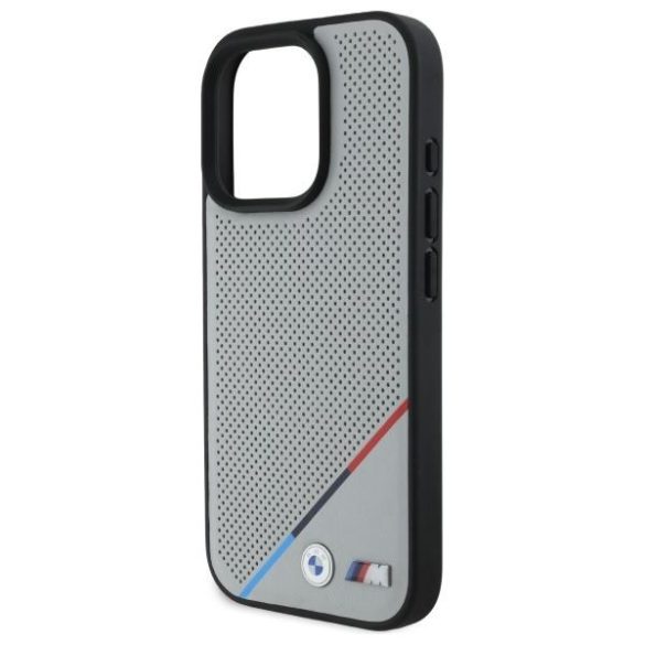 BMW BMHMP16X23PUPDG M Perforated Tricolor Line MagSafe tok iPhone 16 Pro Max - szürke