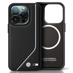  BMW BMHMP16L23PUCPK M Perforated Twisted Line MagSafe tok iPhone 16 Pro - fekete