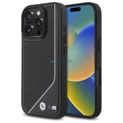   BMW BMHMP16L23PUCPK M Perforated Twisted Line MagSafe tok iPhone 16 Pro - fekete