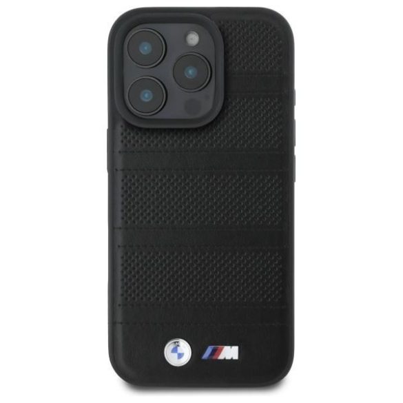 BMW BMHMP16X23PUSPK M Perforated And Stitched Line MagSafe tok iPhone 16 Pro Max - fekete