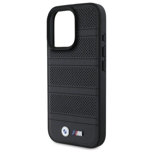 BMW BMHMP16X23PUSPK M Perforated And Stitched Line MagSafe tok iPhone 16 Pro Max - fekete