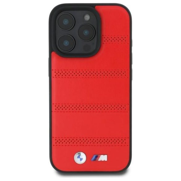 BMW BMHMP16X23PUSPR M Perforated And Stitched Line MagSafe tok iPhone 16 Pro Max - piros