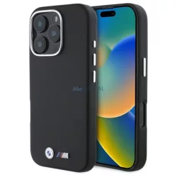   BMW BMHCP16X23PUFWKEV M Edition Kevlar Wrapped Metal tok iPhone 16 Pro Max - fekete