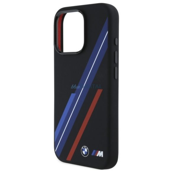 BMW BMHMP16L23SSPK Silicone Random Lines MagSafe-kompatibilis keménytok iPhone 16 Pro - fekete