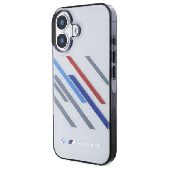 BMW BMHCP16S23HTRAG Motosport IML Random Stripes tok iPhone 16 - szürke