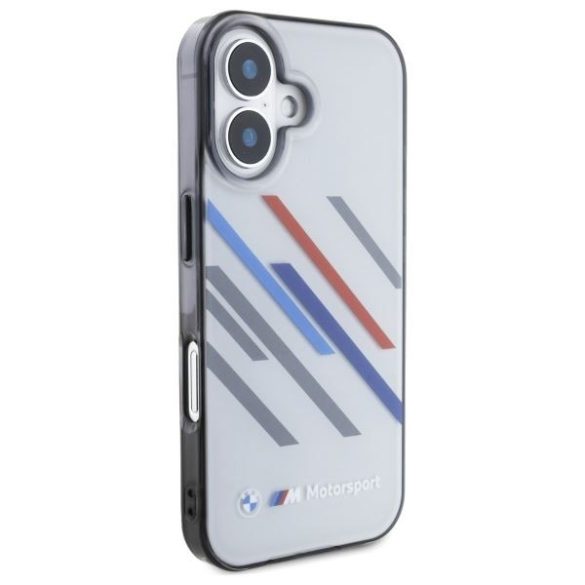 BMW BMHCP16S23HTRAG Motosport IML Random Stripes tok iPhone 16 - szürke