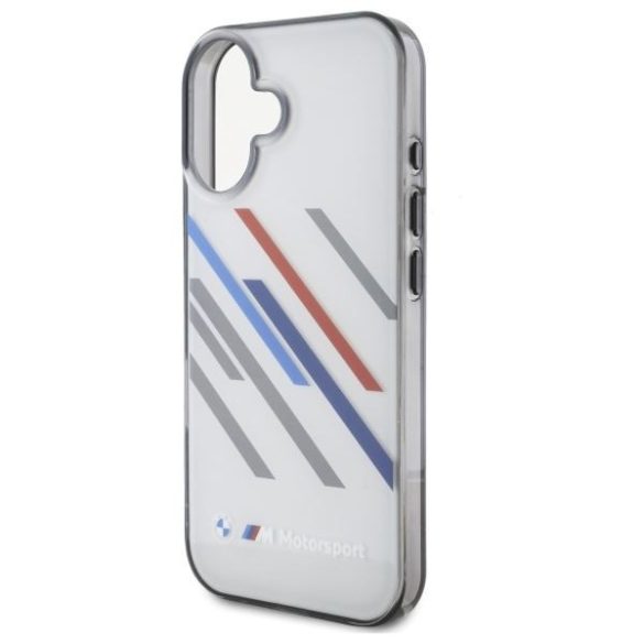 BMW BMHCP16S23HTRAG Motosport IML Random Stripes tok iPhone 16 - szürke