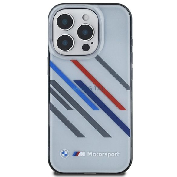 BMW BMHCP16L23HTRAG Motosport IML Random Stripes tok iPhone 16 Pro - szürke