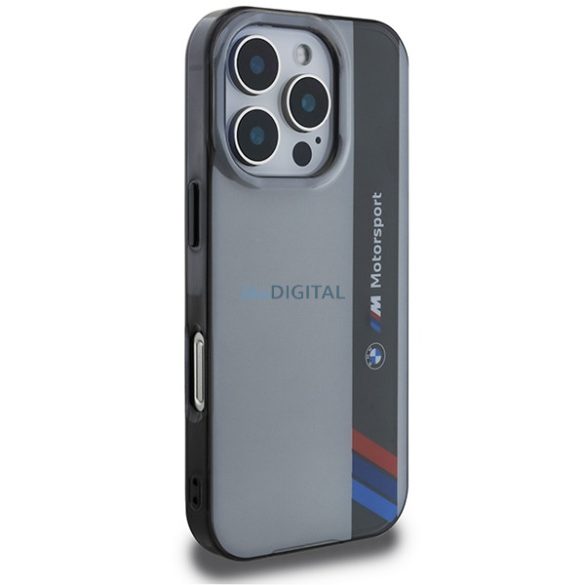 BMW BMHCP16L23HTFEG Motosport IML Vertical Stripe tok iPhone 16 Pro - szürke