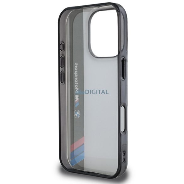 BMW BMHCP16L23HTFEG Motosport IML Vertical Stripe tok iPhone 16 Pro - szürke