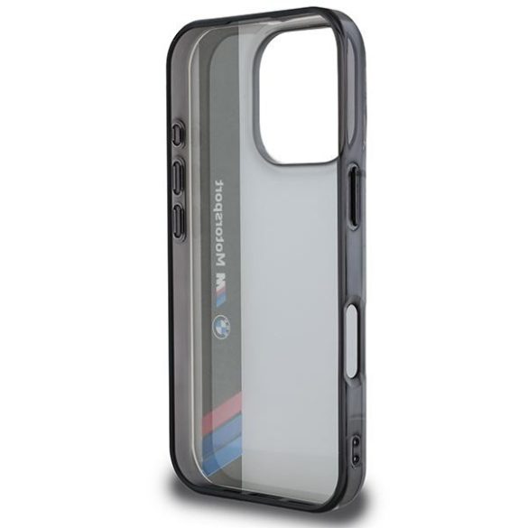 BMW BMHCP16L23HTFEG Motosport IML Vertical Stripe tok iPhone 16 Pro - szürke
