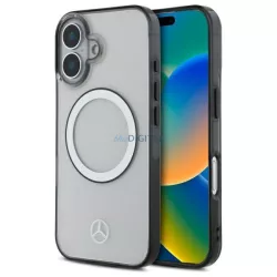   Mercedes MEHMP16S23HUOKC Printed Logo MagSafe-kompatibilis keménytok iPhone 16 - átlátszó