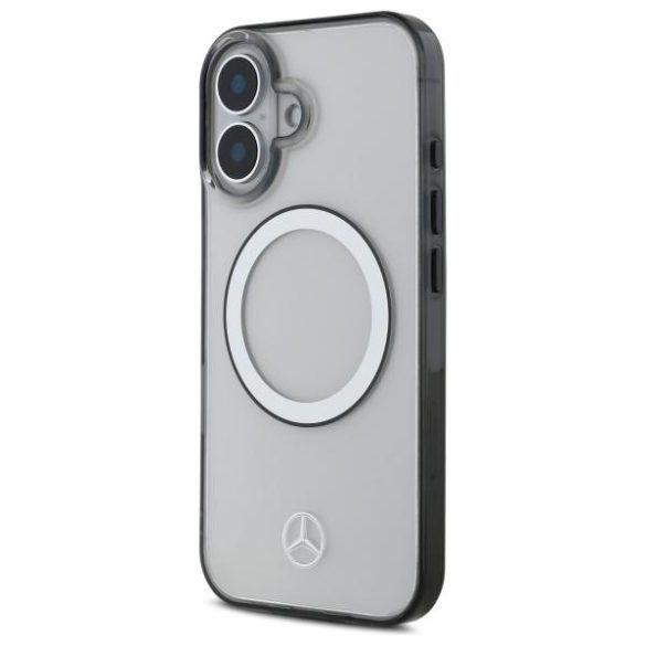 Mercedes MEHMP16S23HUOKC Printed Logo MagSafe-kompatibilis keménytok iPhone 16 - átlátszó