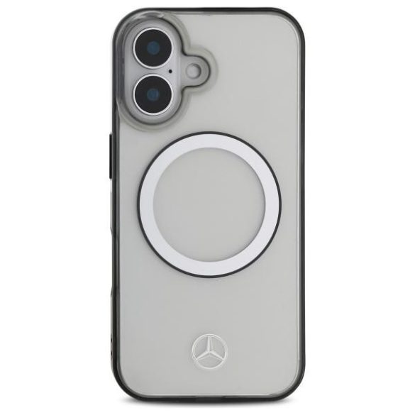 Mercedes MEHMP16S23HUOKC Printed Logo MagSafe-kompatibilis keménytok iPhone 16 - átlátszó