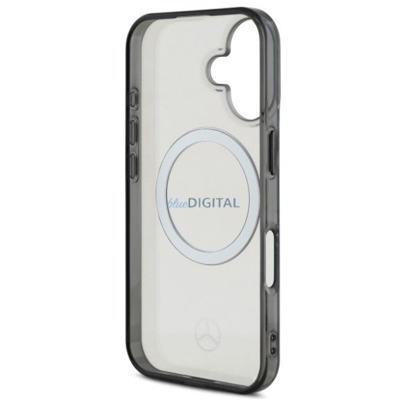 Mercedes MEHMP16S23HUOKC Printed Logo MagSafe-kompatibilis keménytok iPhone 16 - átlátszó