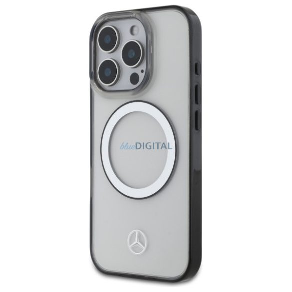 Mercedes MEHMP16L23HUOKC Printed Logo MagSafe-kompatibilis keménytok iPhone 16 Pro - átlátszó