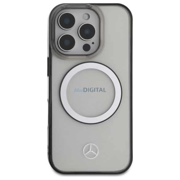 Mercedes MEHMP16L23HUOKC Printed Logo MagSafe-kompatibilis keménytok iPhone 16 Pro - átlátszó