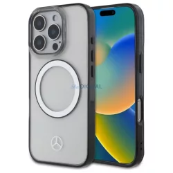   Mercedes MEHMP16X23HUOKC Printed Logo MagSafe-kompatibilis keménytok iPhone 16 Pro - átlátszó