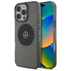   Mercedes MEHMP16L23HCPK MB Case Star Pattern keménytok iPhone 16 Pro - fekete