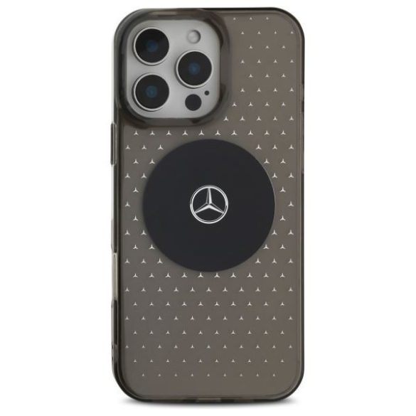 Mercedes MEHMP16L23HCPK MB Case Star Pattern keménytok iPhone 16 Pro - fekete