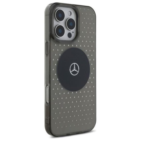 Mercedes MEHMP16L23HCPK MB Case Star Pattern keménytok iPhone 16 Pro - fekete