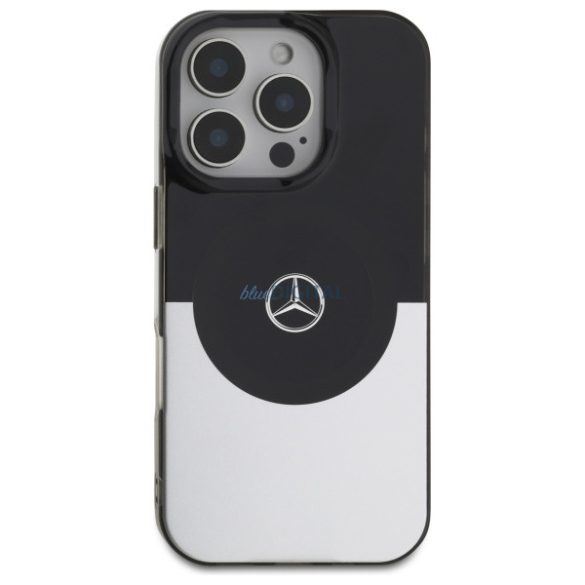 Mercedes MEHMP16L23HBIGK Double Layer BiColor MagSafe-kompatibilis keménytok iPhone 16 Pro - fekete