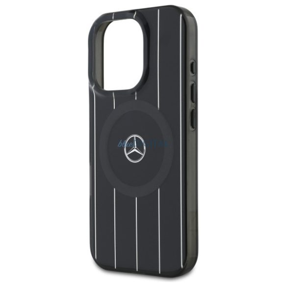 Mercedes MEHMP16L23HRSK MB Double Layer Crossed Lines MagSafe keménytok iPhone 16 Pro - fekete