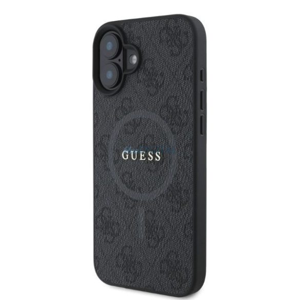 Guess GUHMP16SG4GFRK MagSafe 4G Ring Classic Logo keménytok iPhone 16 - fekete