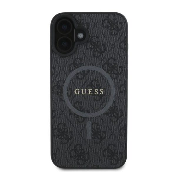 Guess GUHMP16SG4GFRK MagSafe 4G Ring Classic Logo keménytok iPhone 16 - fekete