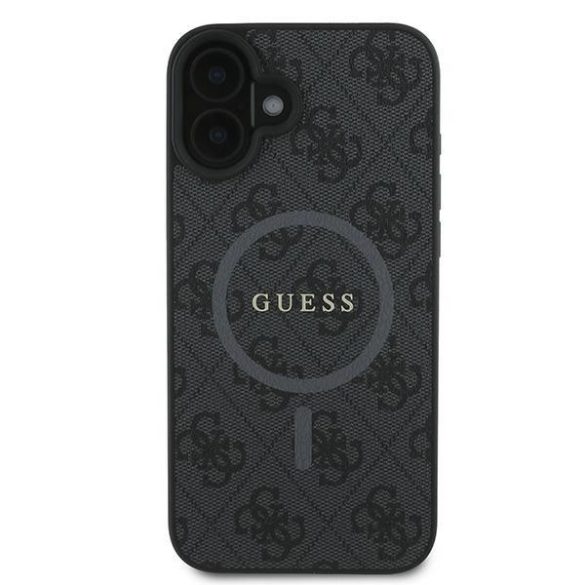 Guess GUHMP16MG4GFRK 4G Ring Classic Logo MagSafe keménytok iPhone 16 Plus - fekete
