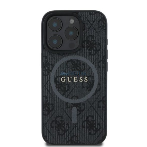 Guess GUHMP16XG4GFRK MagSafe PU 4G Ring Classic Logo keménytok iPhone 16 Pro Max - fekete