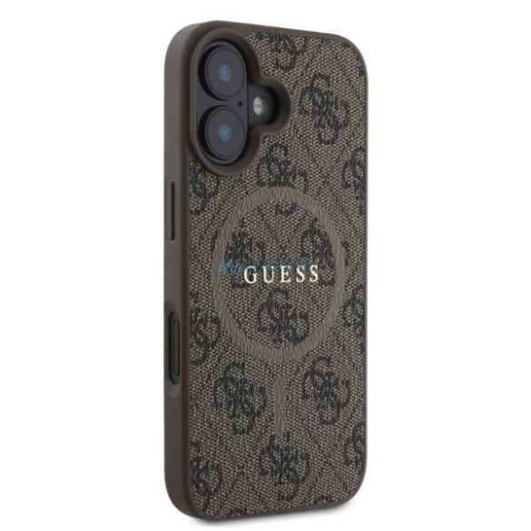 Guess GUHMP16SG4GFRW MagSafe 4G Ring Classic Logo keménytok iPhone 16 - barna