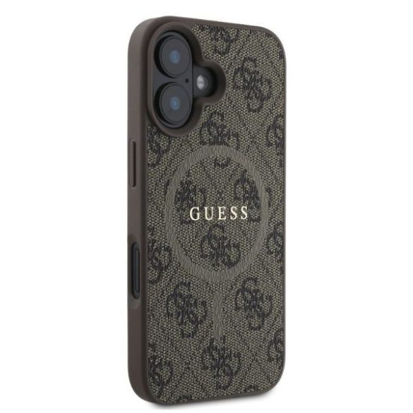 Guess GUHMP16SG4GFRW MagSafe 4G Ring Classic Logo keménytok iPhone 16 - barna