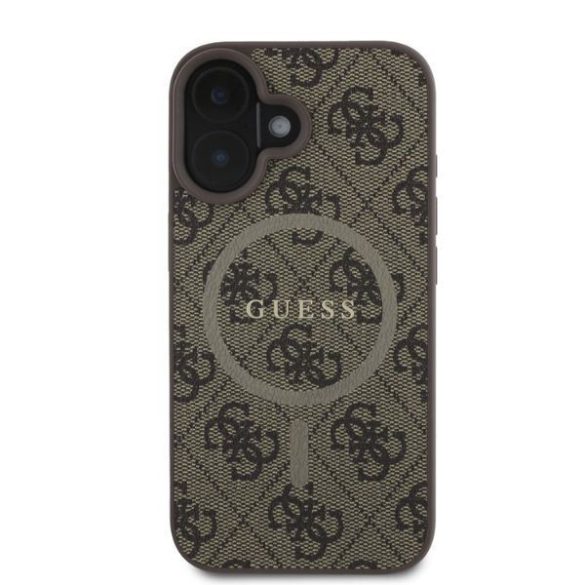 Guess GUHMP16SG4GFRW MagSafe 4G Ring Classic Logo keménytok iPhone 16 - barna