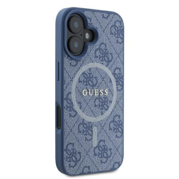 Guess GUHMP16SG4GFRB 4G Ring Classic Logo MagSafe keménytok iPhone 16 - kék