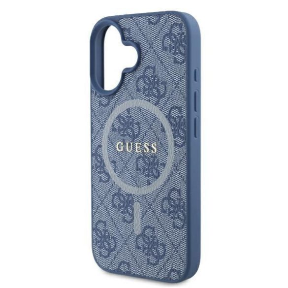 Guess GUHMP16SG4GFRB 4G Ring Classic Logo MagSafe keménytok iPhone 16 - kék