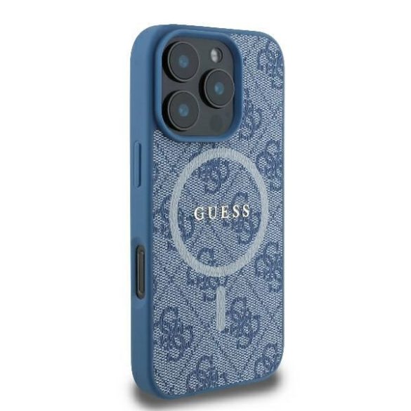 Guess GUHMP16XG4GFRB 4G Ring Classic Logo MagSafe keménytok iPhone 16 Pro Max - kék